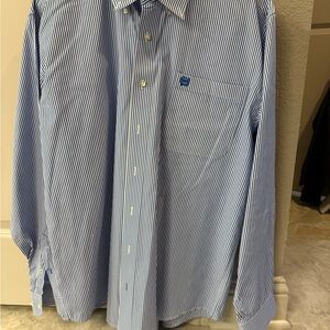 Cinch blue striped button down